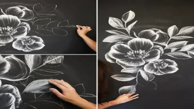 Big Flower Drawing Easy