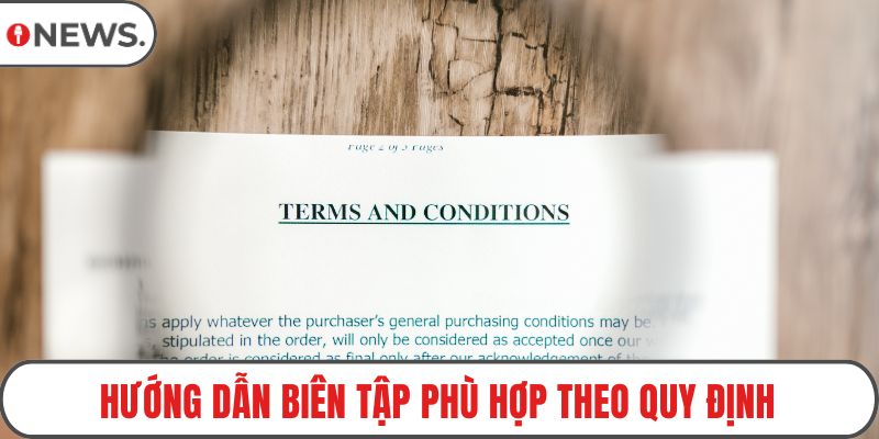 Hướng dẫn biên tập phù hợp theo quy định